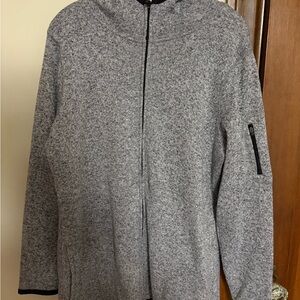 Tek Gear Women’s Heathered Gray Zip-Up Sweater Hoodie